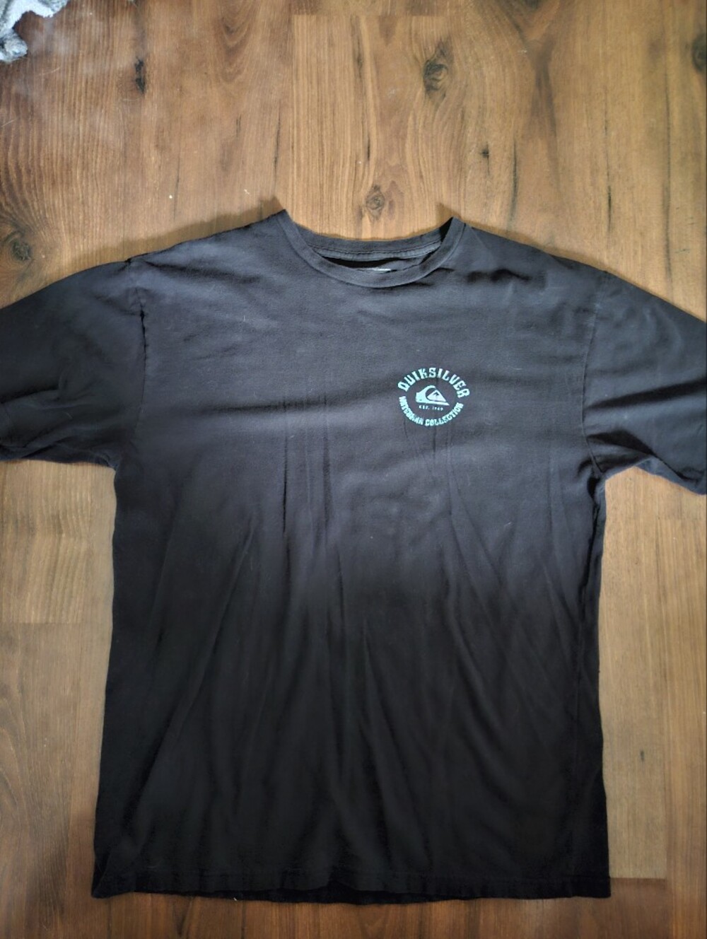 Quiksilver Black Short-Sleeve Tee Waterman Collection Ocean / Fish Theme
